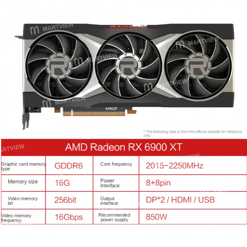 AMD RX6900 XT 16GB GDDR6 Desktop Computer Independent Game Graphics Card Mining Graphics Card