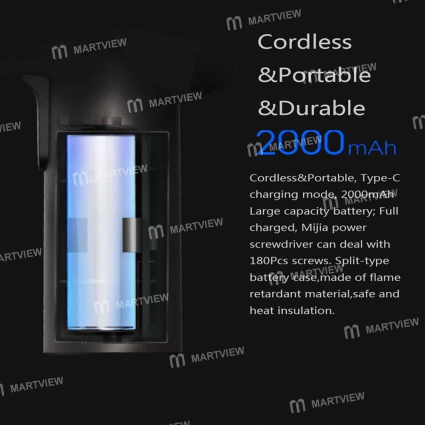 Xiaomi Mijia 3.6V Cordless Rechargeable Screwdriver 5N.m With 12 Pcs S2 Screw Bits