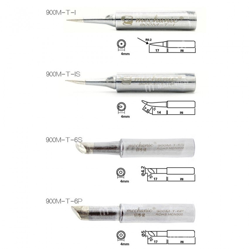 Mechanic High Quality 900MT 936 Lead-free Anti-static Solder Iron Tip Iron Head