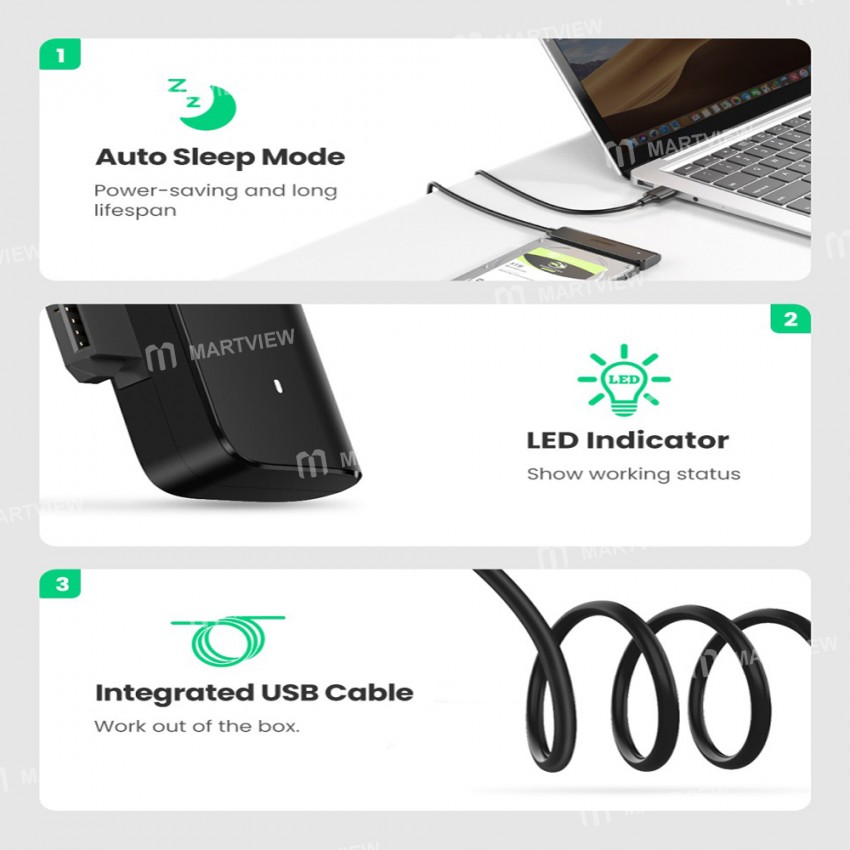 Ugreen 5Gbps USB 3.0 to SATA Adapter for 2.5-inch HDD / SSD External Hard Drive Disk