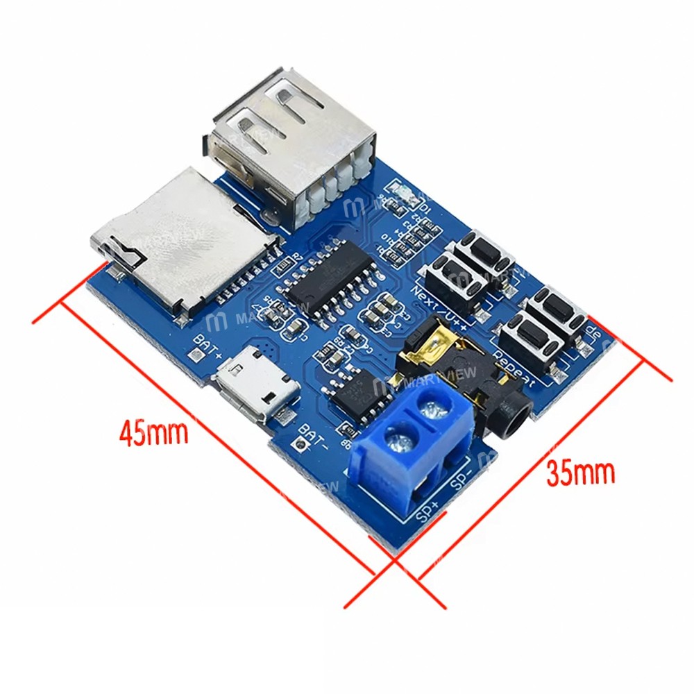 micro usb-interface-mp3-lossless-decoder-board-with-tf-card-and-u-disk-interface-3