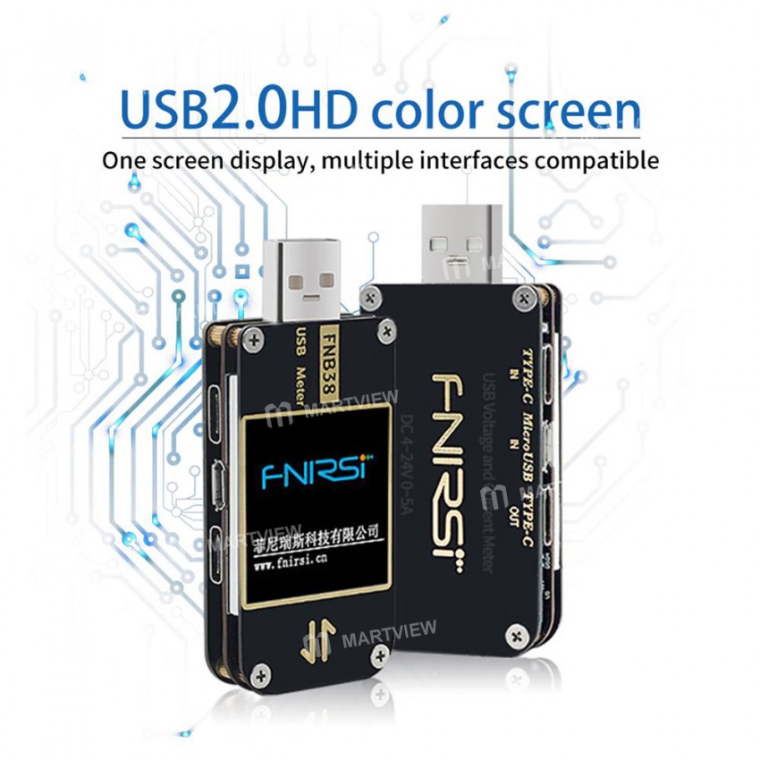 FNB38 Multifunction Current And Voltage Meter USB Tester for Fast Charging Protocol Test