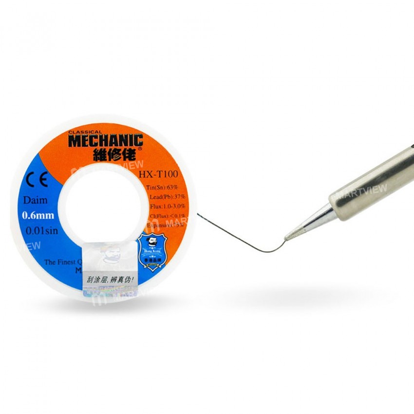 Mechanic HX-T100 200g 0.6mm 0.8mm 1.0mm 1.2mm Tin Solder Wire Lead Solder Melt Rosin Core Phone Repa
