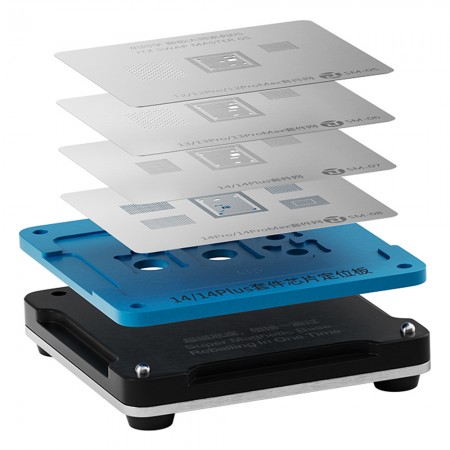 JTX SM-01 Swap Board Chips BGA Reballing Stencil Platform Set for iPhone 8 to 15Pro Max