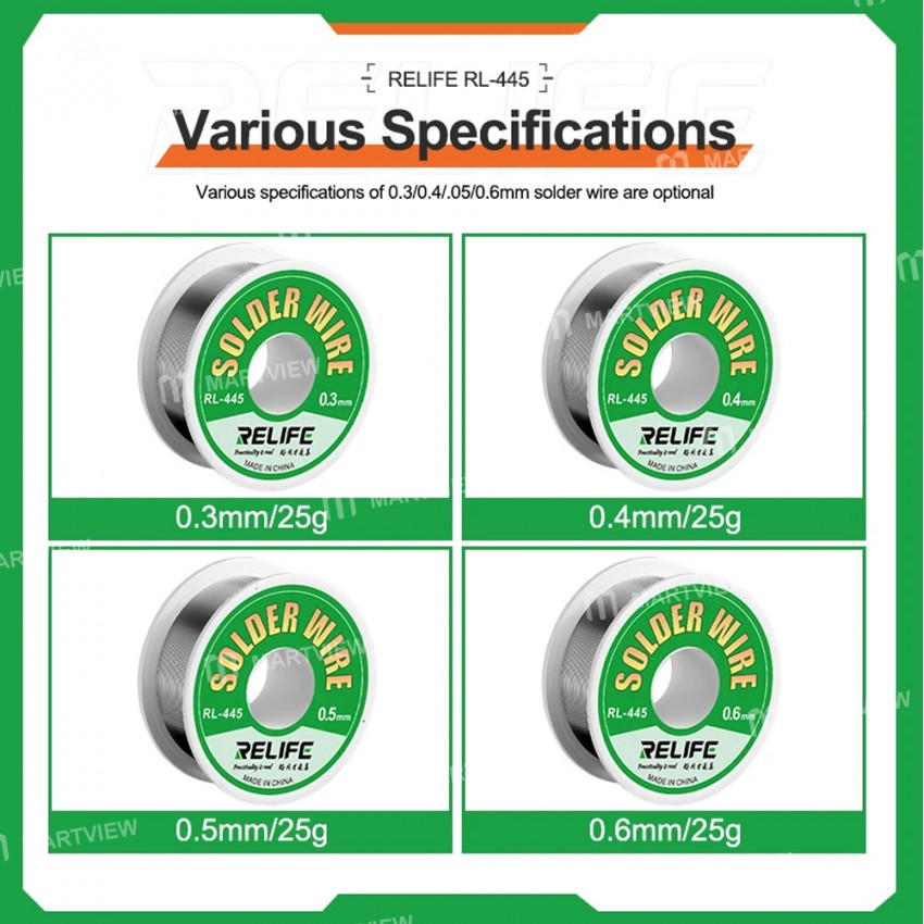 relife rl-445-25g-03-04-05-06mm-high-purity-rosin-core-soldering-wire-5