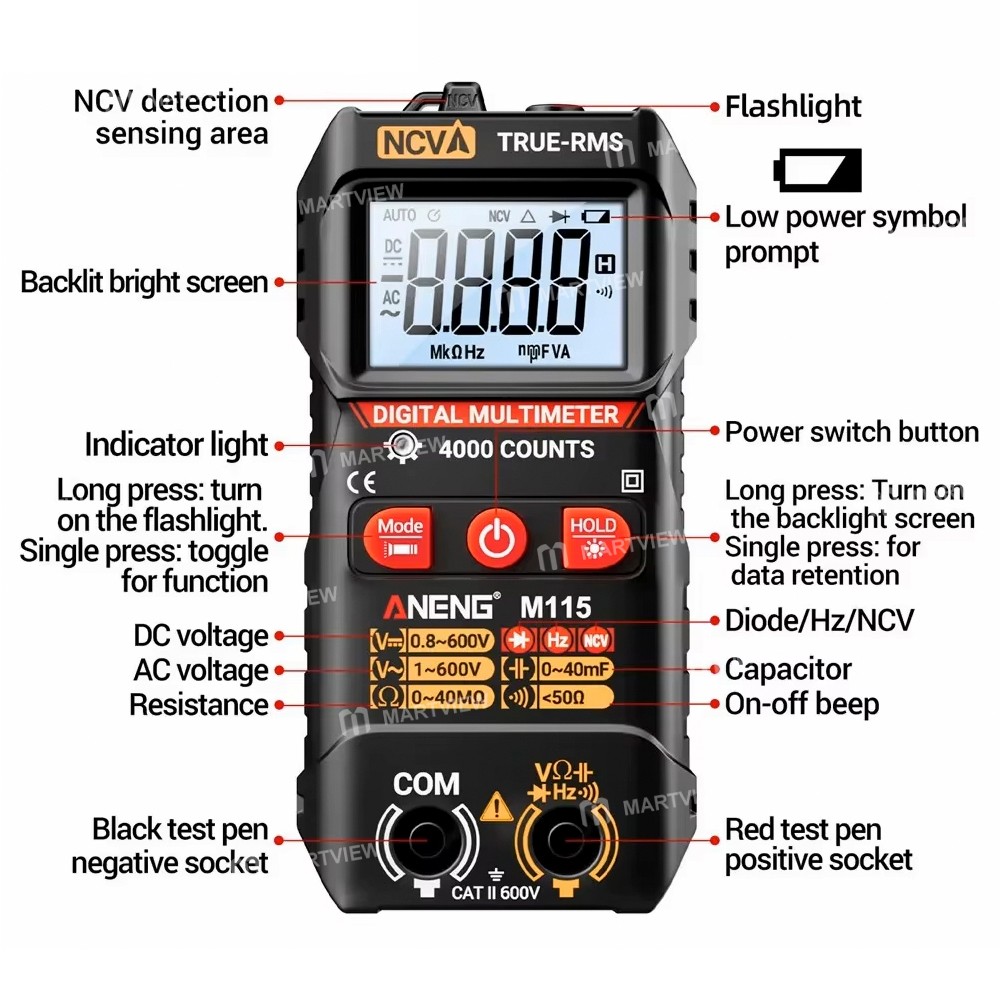 aneng m115-multi-function-automatic-digital-capacitance-meter-with-ncv-and-diode-test-function-5