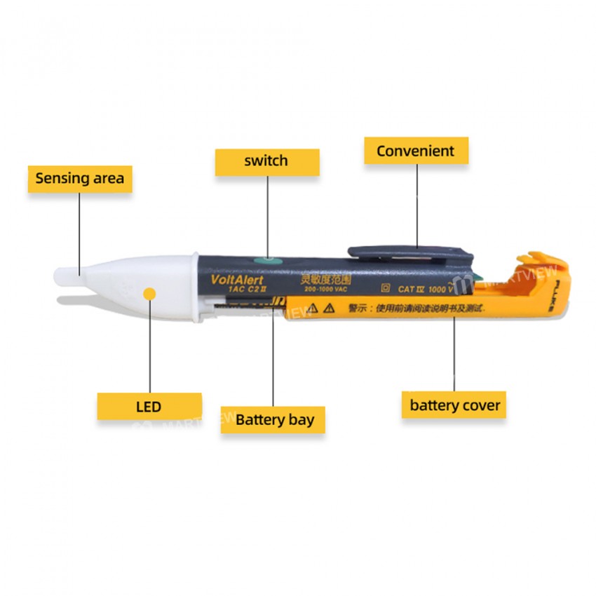 Fluke 1AC-C2 / 2AC-C2 Multifunctional Non-contact AC Voltage Induction Test Pencil