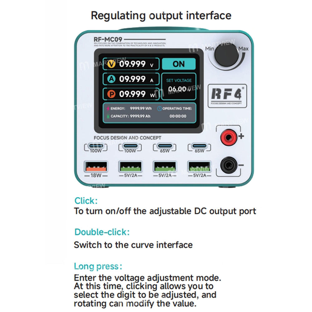 rf4 rf-mc09-desktop-multi-port-dc-power-supply-station-supports-qc5-pd30-wireless-charging-11
