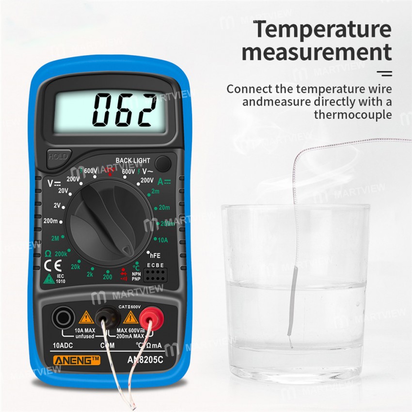 Aneng AN8205C Portable AC / DC Digital Multimeter