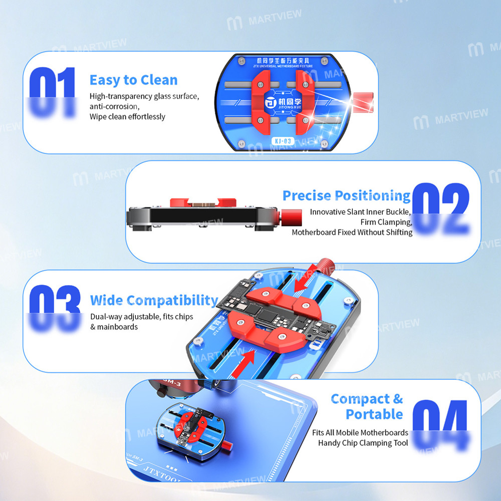 jtx kj-03-multifunctional-motherboard-glass-fixture-for-motherboard-pcb-soldering-repair-3