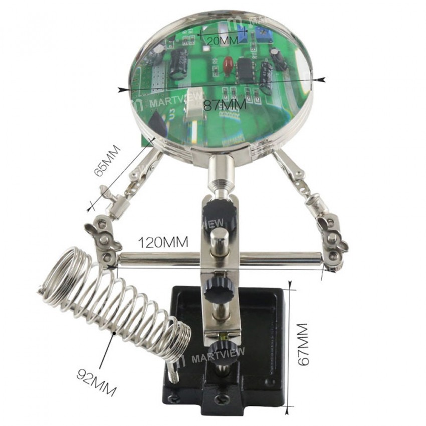 BST-268Z Clip-on Worktable with 5X Magnifier for PCB Repair