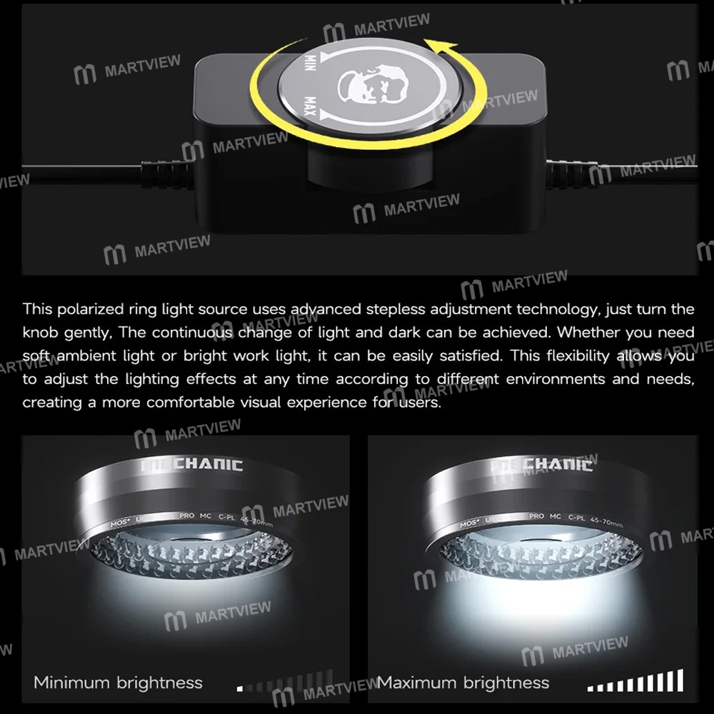 mechanic ls720-ultra-high-lumen-adjustable-microscope-polarization-ring-lamp-for-remover-glare-9