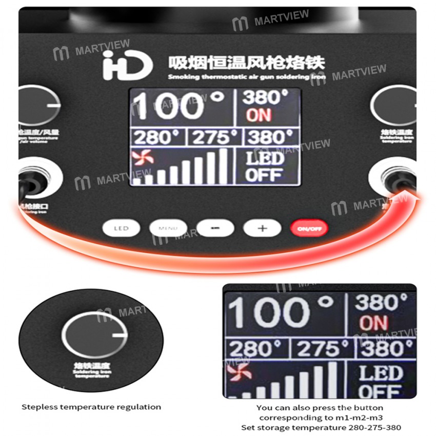 d301 multifunctional-intelligent-smoking-constant-temperature-soldering-disassembly-rework-station-1