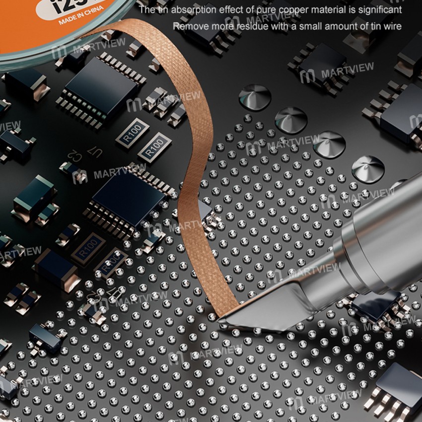 ifixes 15m-pure-copper-strong-cleaning-desoldering-wick-for-motherboard-soldering-repair-9