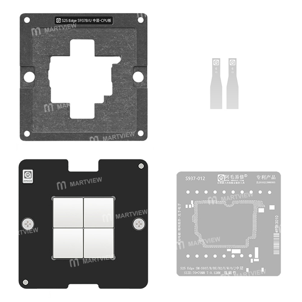 amaoe 012mm-middle-layer-cpu-board-bga-reballing-stencil-platform-set-for-samsung-galaxy-s25-edge-s9