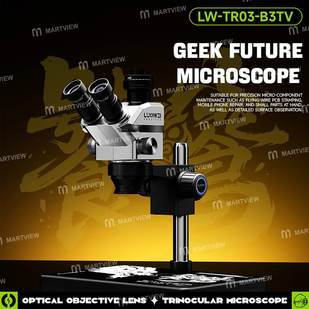 luowei lw-tr03-b3tv-7-68x-continuous-zoom-trinocular-stereo-microscope-with-big-base-5