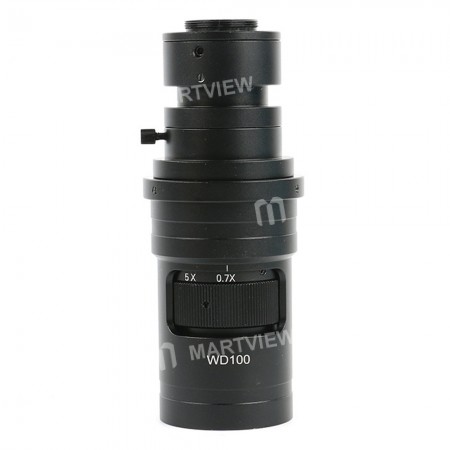 Ultra-clear 0.7-5.0X Continuous Zoom 200 Times Single-tube Optical Lens for Electron Microscope