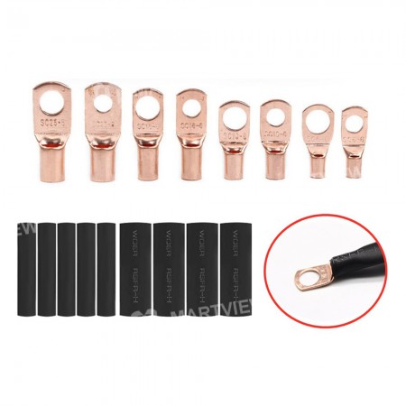 Wire Crimp Connector Soldered Copper Ring Terminal with Box - 60 / 240 / 260Pcs