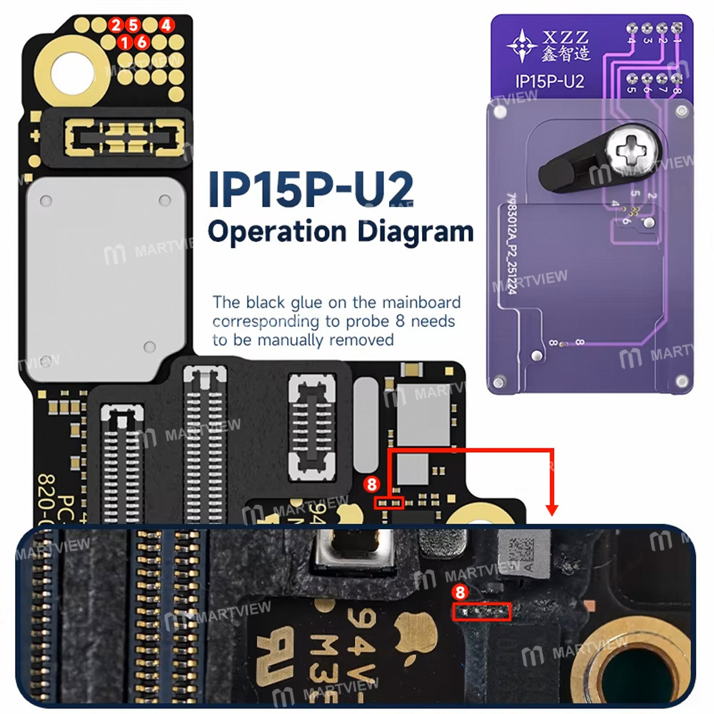 xzz layered-free-fly-wire-free-charging-ic-chip-reader-writer-tool-kit-for-iphone-15p-16p-series-6