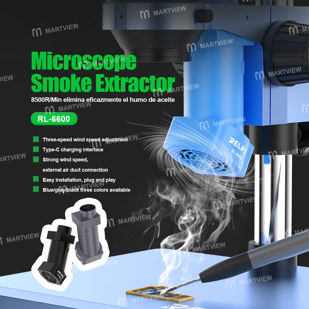 relife rl-6600-type-c-charging-powerful-microscope-smoke-extractor-8