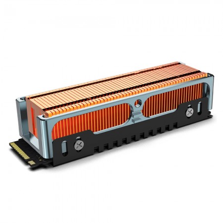 Jeyi M.2 2280 SSD High-Performance Copper Fins with Aluminum Frame Passive Heat Sinks