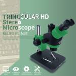 Relife RL-M3T 0.7-4.5X Trinocular HD Camera M-11 M-12 M-13 Stereo Microscope - Green