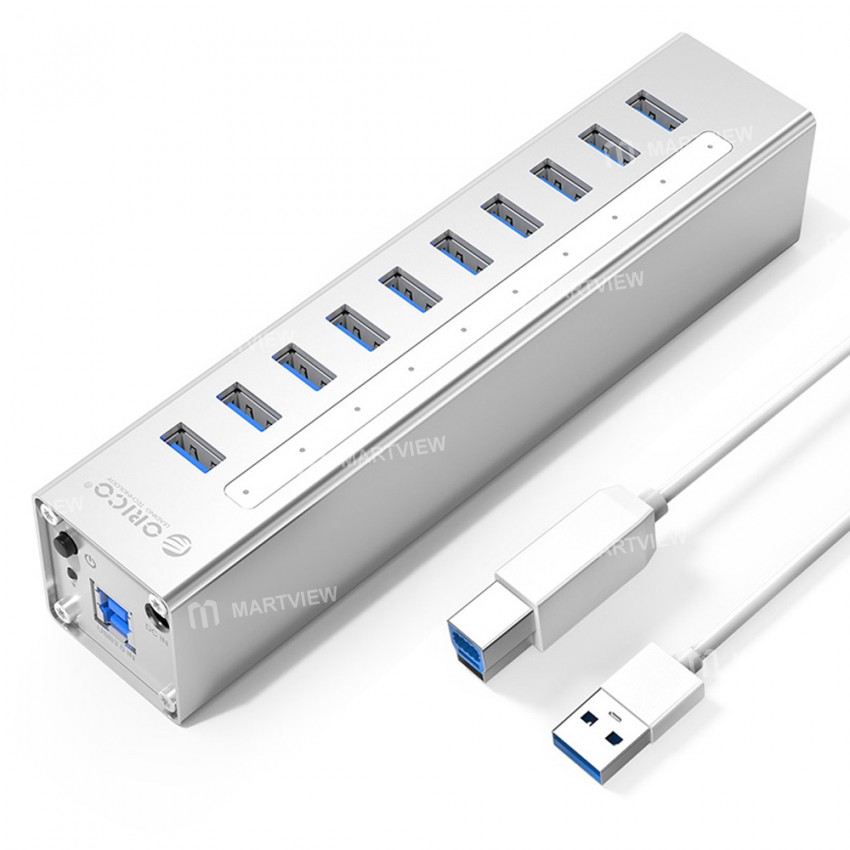 Orico A3H Series Aluminum High Speed 4 / 7 / 10 Ports USB 3.0 HUB with 12V Power Adapter