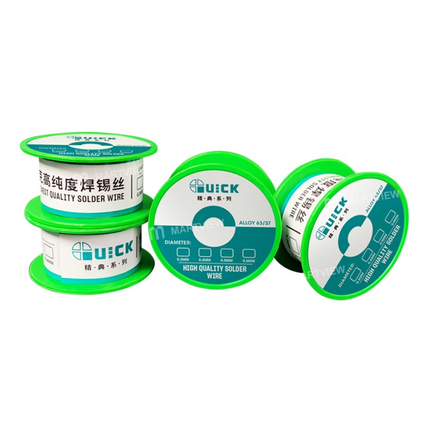 Quick 40g 0.3/0.4/0.5/0.6mm High Purity Superfine Solder Wire for Mainboard Fly Line Soldering Repai