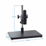 2MP HD CCD VGA Microscope Camera with Adjusting Bracket 0.7-4.5X Continous Zoom LED Light 8inch LCD