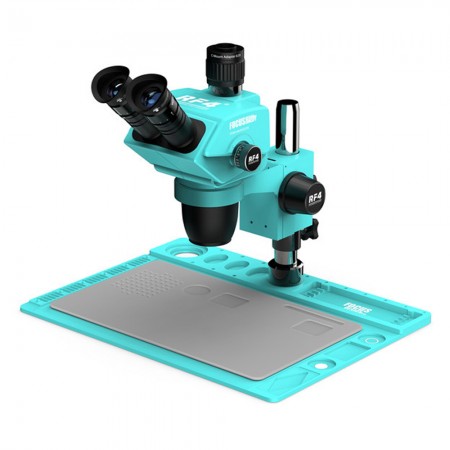 RF4 RF6565Pro 6.5-65X Synchronous Zoom Trinocular Stereo Microscope with RF-D2 Aluminum Alloy Base