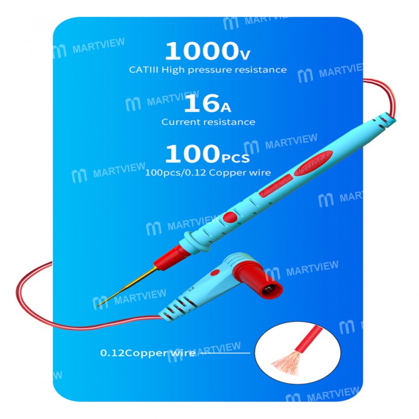Tuoli TL-10S Universal Superfine Multimeter Probe Test Pen - 2Pcs
