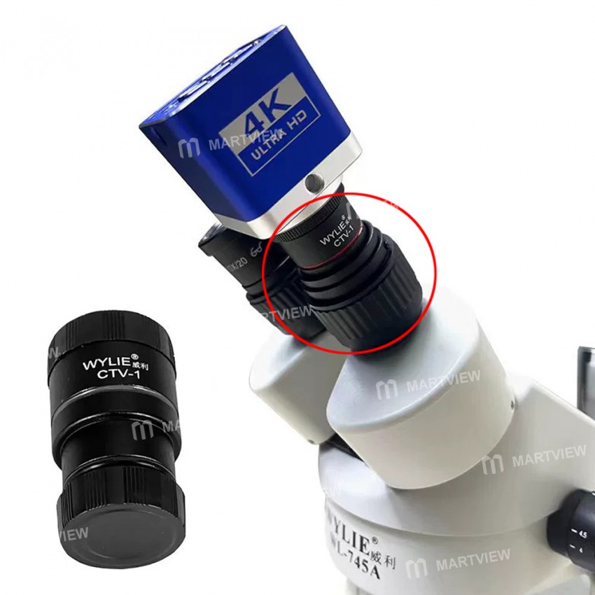 wylie ctv-1-binocular-microscope-video-transfer-interface-lens-5