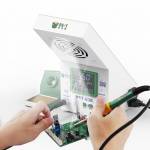 BEST BST-938 LED Electric Iron Smoking Instrument Smoke Purifier Soldering Station with Exhaust Fan