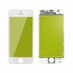 Replacement touch screen digitizer outer glass lens with bezel frame pre assembled for iPhone 5s whi