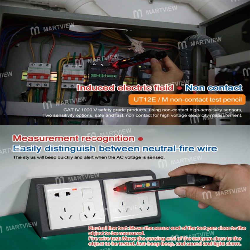 UNI-T UT12E / UT12M 24V-1000V Non-Contact Electric Test Pen