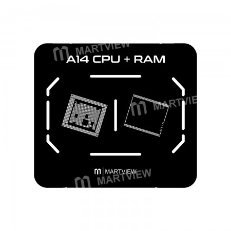 Martview Black Reballing Stencil Tin Net for A14 CPU RAM