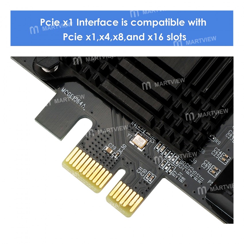16Port PCIe to SATA Controller Expansion Card PCI-E3.0 SATA 3.0 X4 Interface with Bracket for Chia M