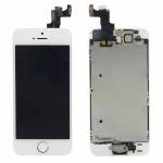 Replacement original iPhone 5s LCD with spareparts home button earphone camera etc white