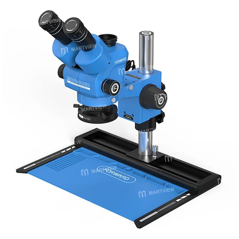 forward fw-c55pro-ts-65-55x-slideway-trinocular-stereo-microscope-with-aluminum-alloy-base-3