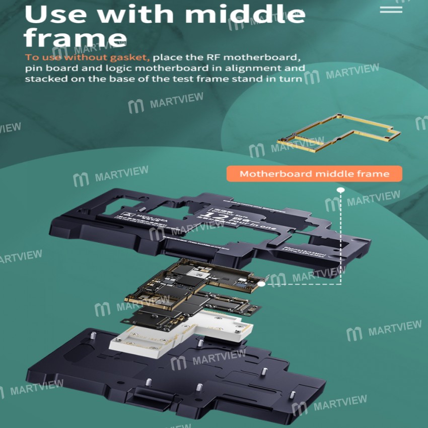 Mega-idea 4in1 Mainboard Middle Layer Test Logic Board Test Fixture for iPhone 12 / 12 Pro / 12 Pro