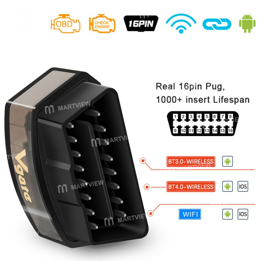 Vgate iCar Pro 4.0 Bluetooth OBDII Adapter Car Auto Diagnostic Tool for Android / iOS