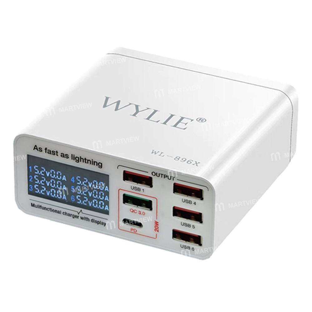 wylie wl-896x-40w-multi-port-usb-portable-digital-display-fast-charger-supports-qc30-pd31-9