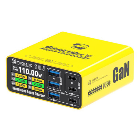 Mechanic M-Power 110 Pro Bumblebee GaN Multi-Port Fast Charging USB + Type-C QC / PD Charging Station