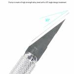 Relife RL-101E Aluminum Alloy Material 6 Blades Knife Set for Removing Glue Engraving Filming