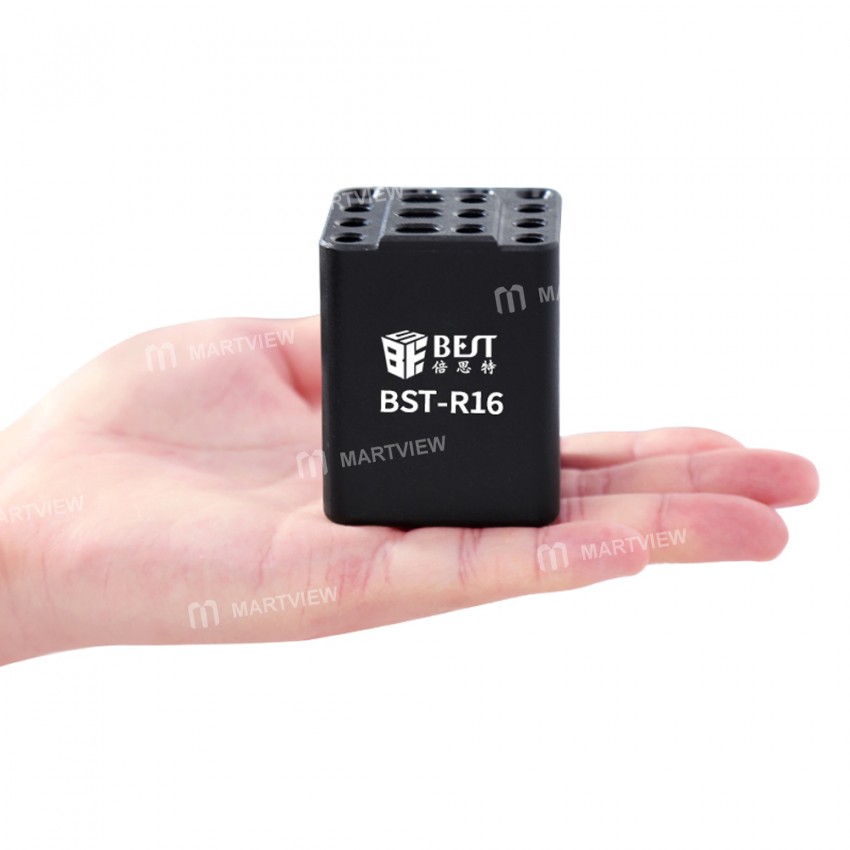 BST-R16 16-hole Multi-function Classified Storage Box for Heating Core/Screwdriver/Tweezers Storage