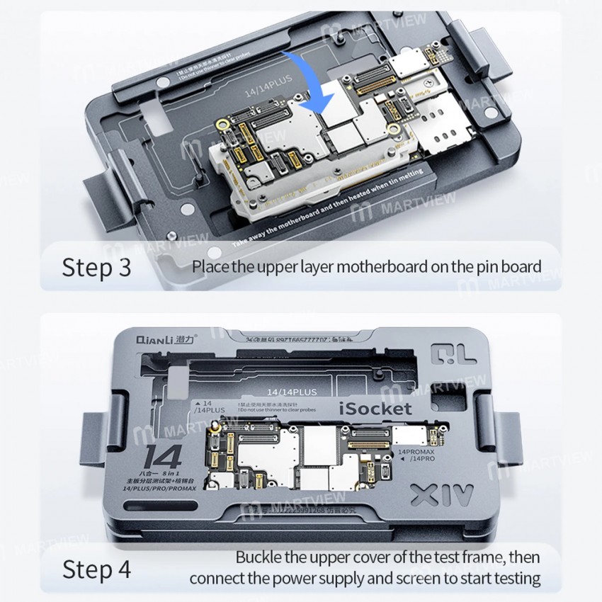 qianli isocket-double-side-anti-slip-motherboard-layered-test-frame-for-huawei-mate-60-pro-8