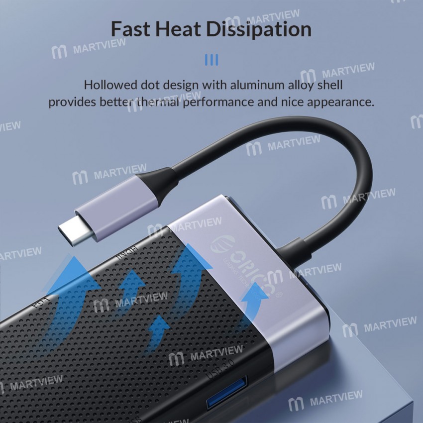 Orico MDK-10P 10-in-1 Type-C Multifunctional Docking Station Compatible HDMI / VGA for Laptop / iPad