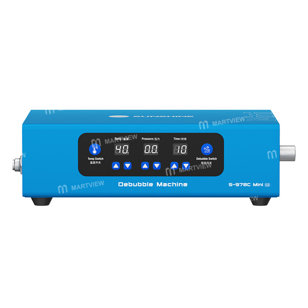 sunshine s-978c-mini-v20-7-inch-digital-pressure-adjustable-mini-defoamer-for-curved-screen-flat-scr