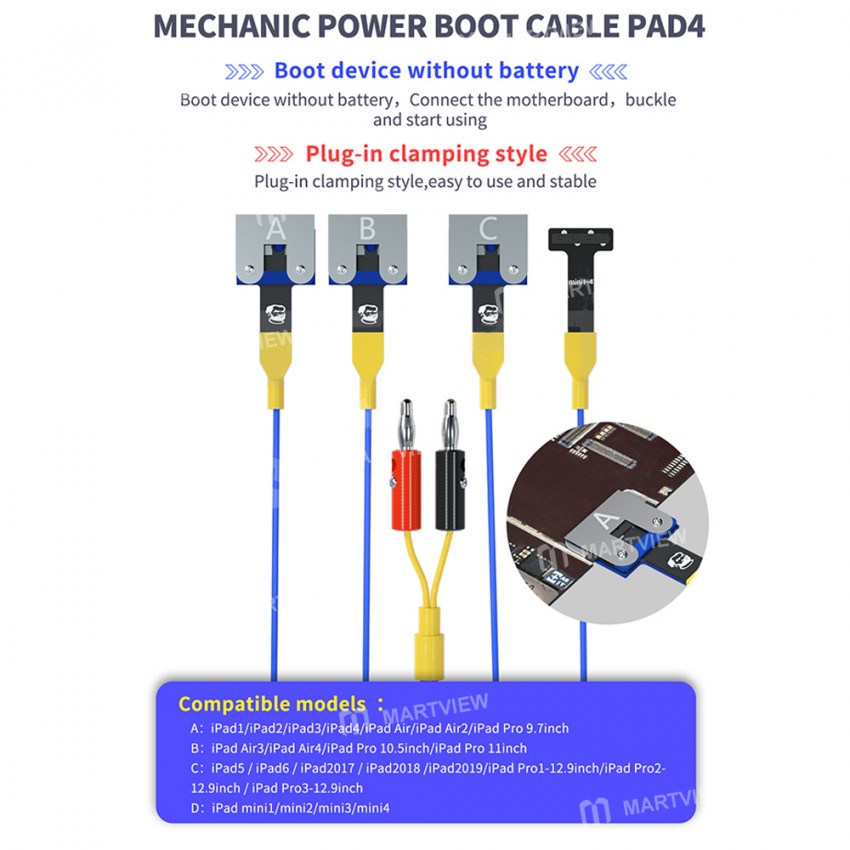 Mechanic PAD4 iBoot Power Boot Cable for iPad / iPad Mini / iPad Pro / iPad Air