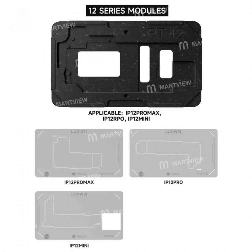 luowei lw-pt01-motherboard-middle-layer-planting-tin-platform-set-for-iphone-x-to-15pro-max-2